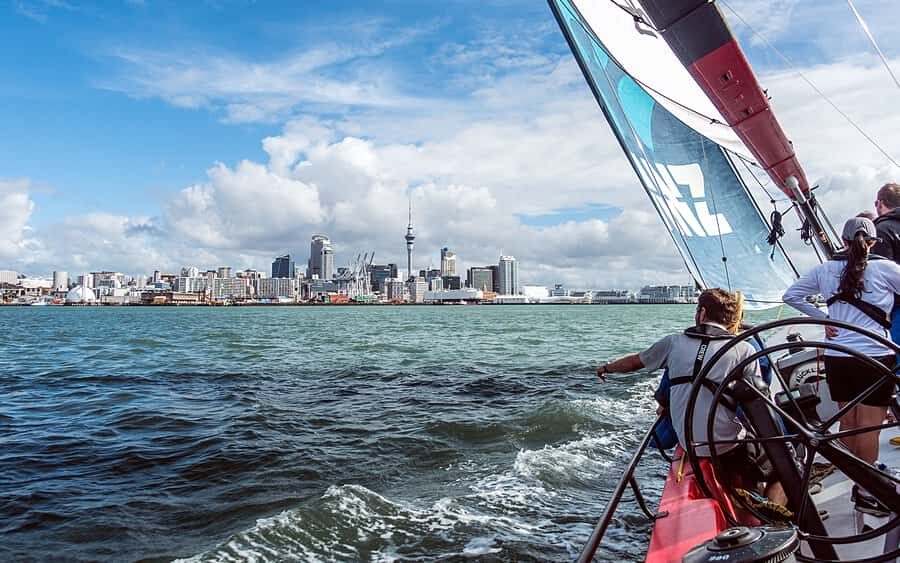 America’s Cup 2-Hour Sailing Experience Waitemata Harbour - Safety first, then real racing work: helm, grinders, winches