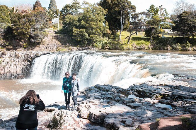 Bay of Islands Glow Worm Caves & Scenic Shore Excursion - Haruru Falls viewpoints: the roaring nature stop