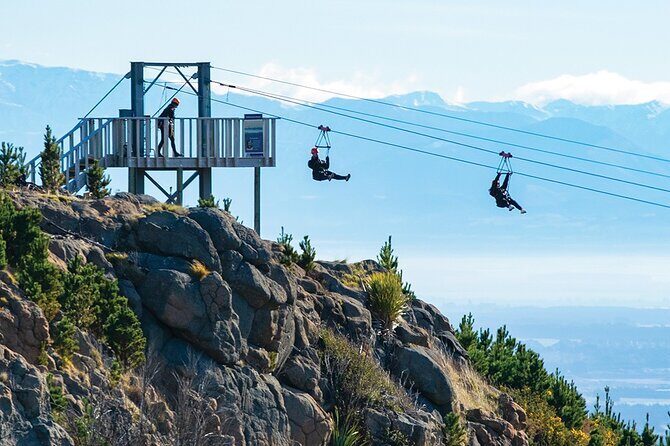 Christchurch Zipline Tour - The Christchurch Adventure Park setup: chairlift, guides, and a real structure