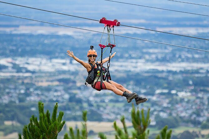 Christchurch Zipline Tour - Zipline 1: the 490m opener that helps you learn the feel