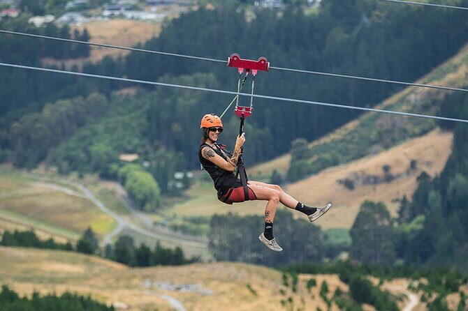 Christchurch Zipline Tour - Zipline 2: 430m, more speed, and a bigger view moment