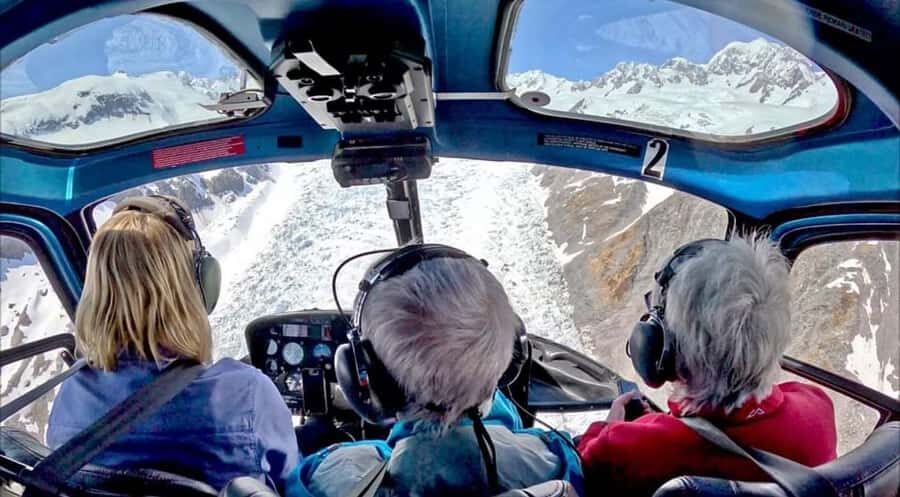 Franz Josef: 35min Helicopter Trip over Two Glaciers - Southern Alps and Mount Cook views: when the sky cooperates