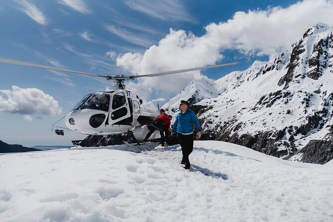 Franz Josef Glacier Heli-Hike - Landing on the glacier: ice caves, pinnacles, seracs, and crevasses