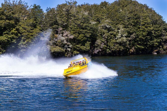 Jet Boat Journey through Fiordland National Park - Pure Wilderness - Lake Manapouri: where the boat noise fades and the mountains take over