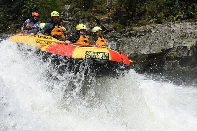 Kaituna Cascades - Grade 5 Wairoa River near Tauranga - Grade 5 Wairoa Rapids: Mothers Nightmare, the Rollercoaster, and the waterfall finish