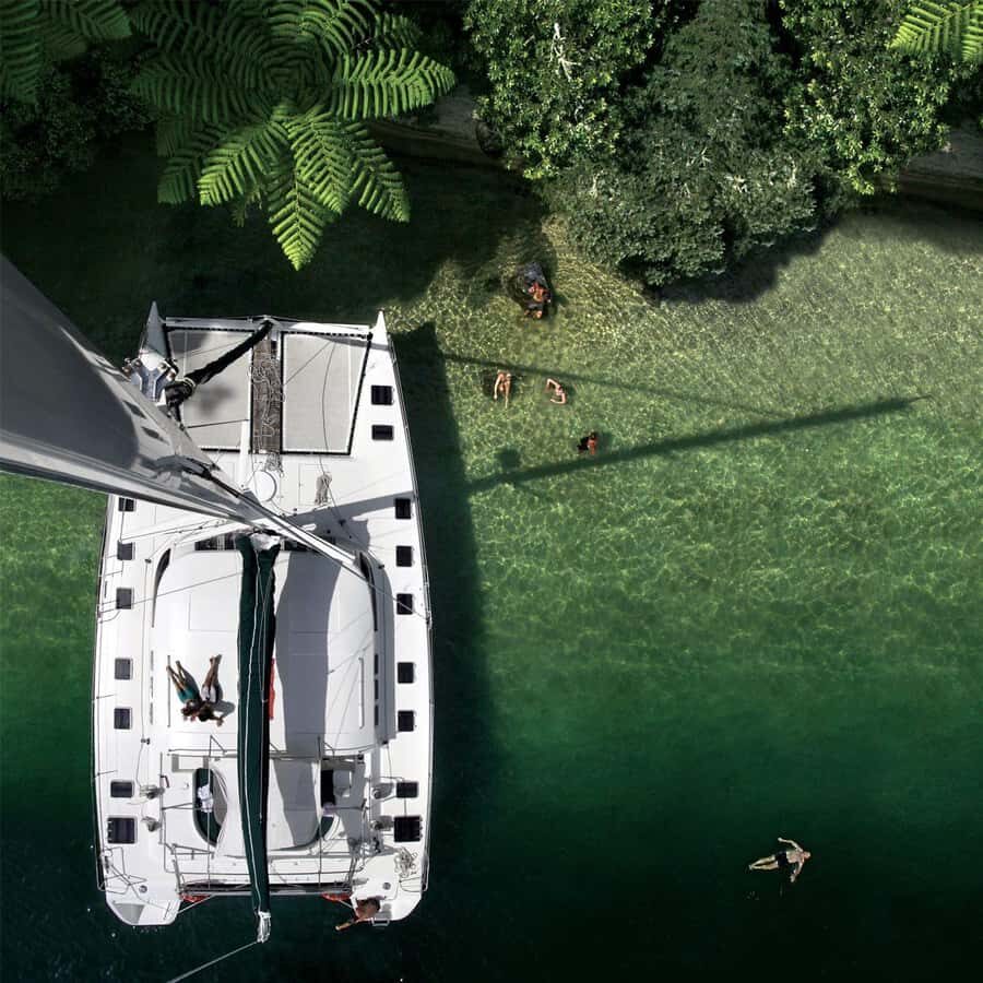 Lake Taupo: Luxury Sailing Catamaran to Māori Rock Carvings - Leaving Taupo Marina and finding the right pace