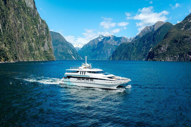 Milford Sound Cruise - Two Glass Roofs and Deck Views: seeing Milford in every direction