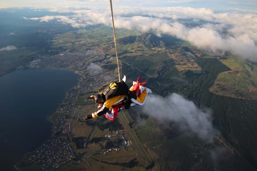 Tandem Skydive Experience in Taupo - The exit, the fall, and the parachute moment at 5,500 feet