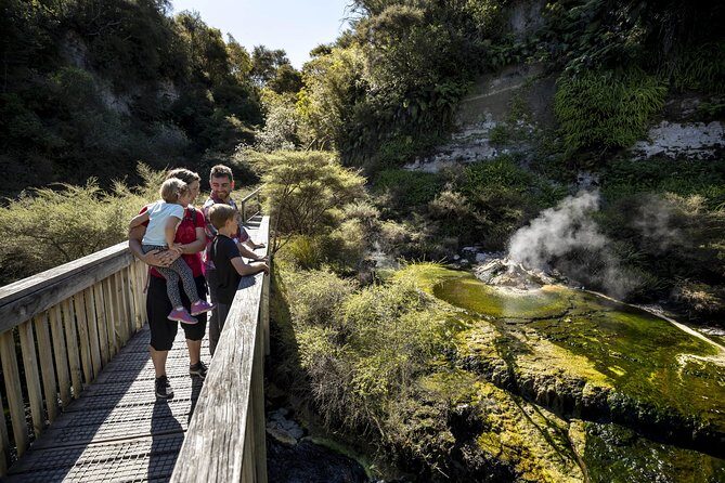 Volcanic Valley Self Guided Walking and Hiking at Waimangu - Inferno Crater Lake, Frying Pan Lake, and Rotomahana views you can’t fake